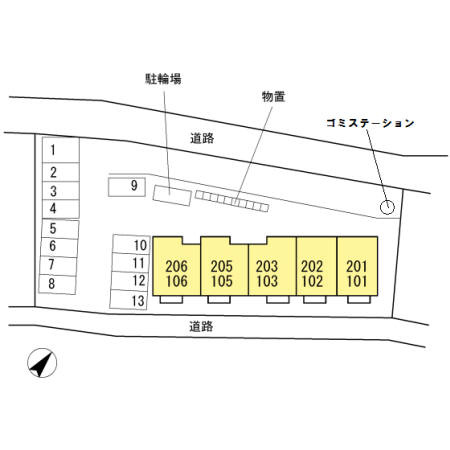 カルポス安茂里の区画図