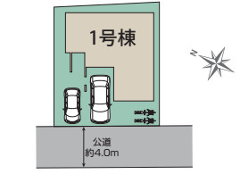 白岡市篠津　白岡【South Avenue】　新築一戸建て　01の区画図|1号棟