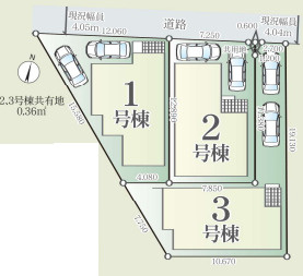 さいたま市北区植竹町　1期　新築一戸建て　FIT-A　03の区画図|3号棟