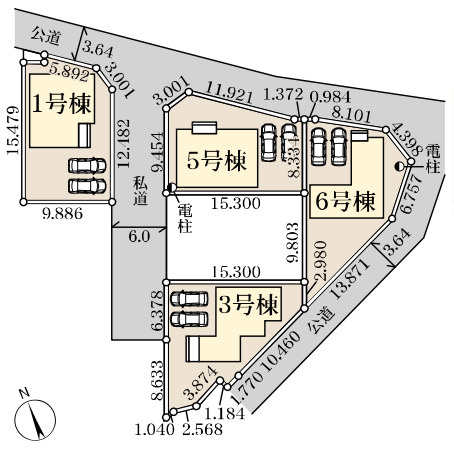 さいたま市西区二ツ宮　新築一戸建て　リーブルガーデン　03の区画図|3号棟