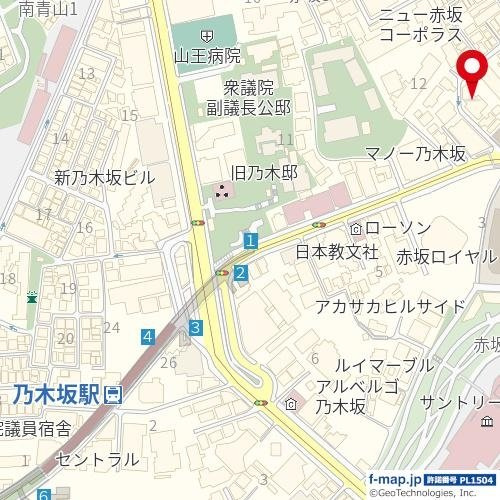ボーン赤坂の地図