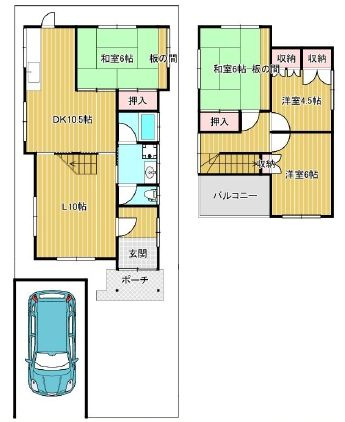 和泉市王子町　中古戸建の間取り
