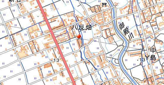 静岡県三島市　農地の土地図