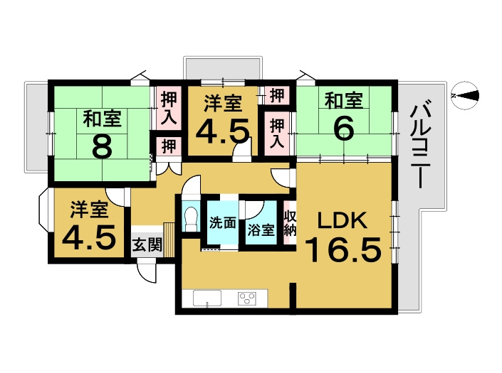中古マンション　保津川第３団地　第３１号棟の間取り