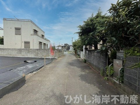 茅ケ崎市浜須賀　売地の前面道路含む現地写真|現地外観