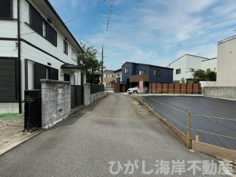茅ケ崎市浜須賀　売地の前面道路含む現地写真|現地外観