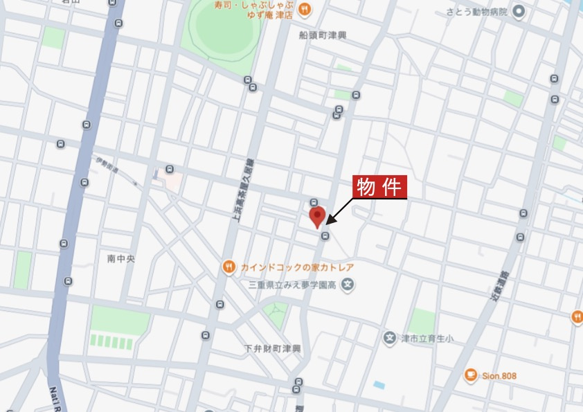 津市津興の地図|広域Map