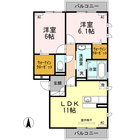 【間取り】 | アルページュ大森 A棟