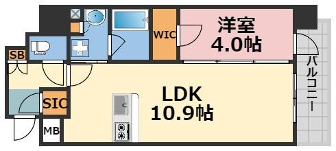 OPUS RESIDENCE SHINSAIBASHI SOUTHの間取り