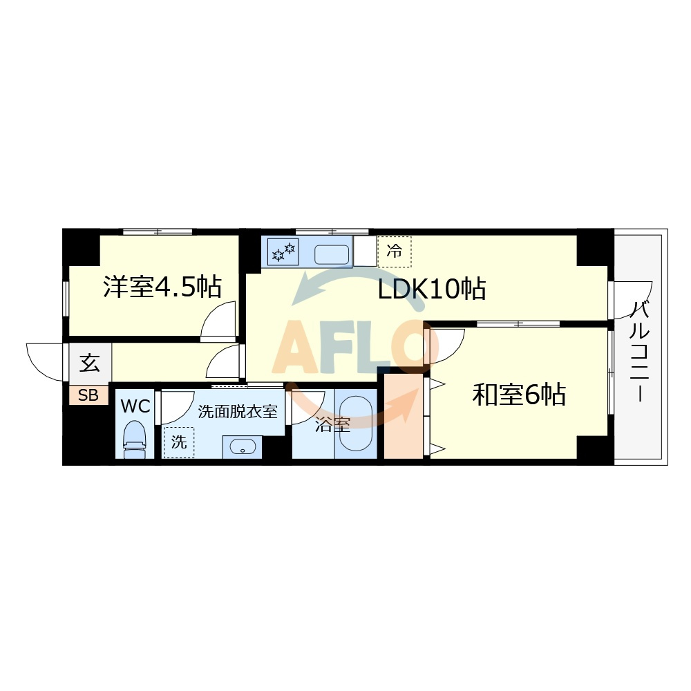 朝日プラザ新今宮　大国小学校区の間取り|朝日プラザ新今宮　間取り