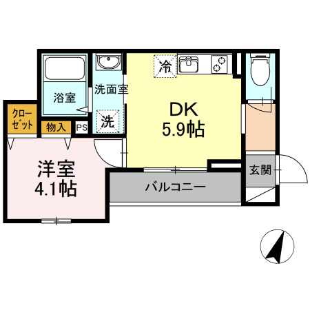 【間取り】 | メルシー芙蓉１０