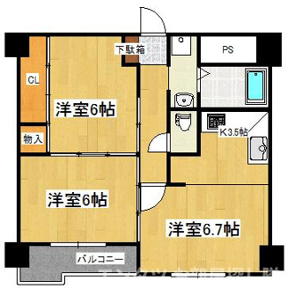 【間取り】 | ベルソーレ支倉