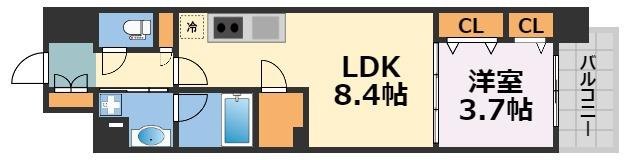 アーバネックス同心Ⅱの間取り