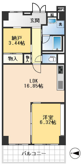 日商岩井緑地公園マンションの間取り