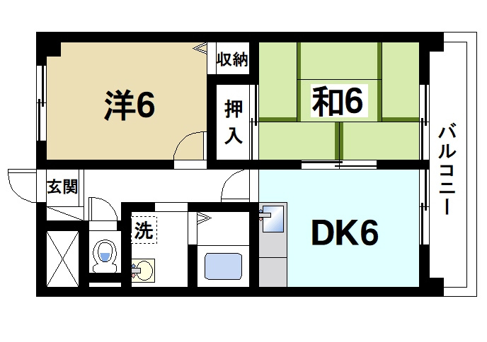 プリオール大安寺の間取り|3DKの間取りになります