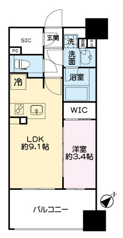 ネベル横浜関内の間取り