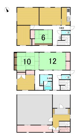 植田町南町二丁目 中古一戸建ての間取り