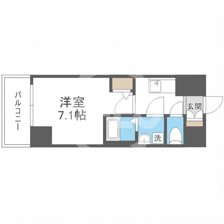 サムティ福島Rufle(ルフレ)の間取り|サムティ福島Rufle(ルフレ)　開放感ある間取り