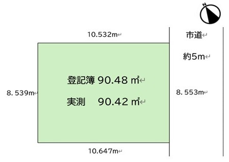 川越市今福　建築条件なし売地　東武東上線『新河岸駅』徒歩27分　【福原小学区】の土地図