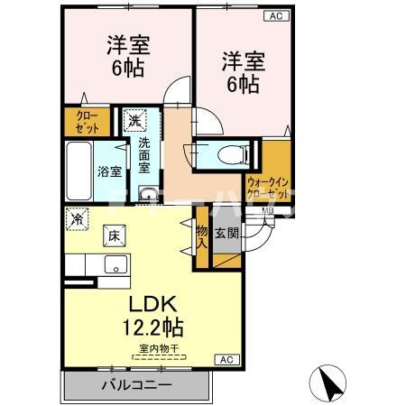 ブランシュール Aの間取り