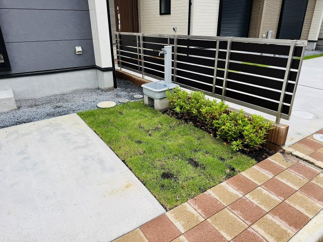 八王子市　石川町　新築一戸建ての庭|～ちょっとしたプランター植えなども楽しめるスペース～