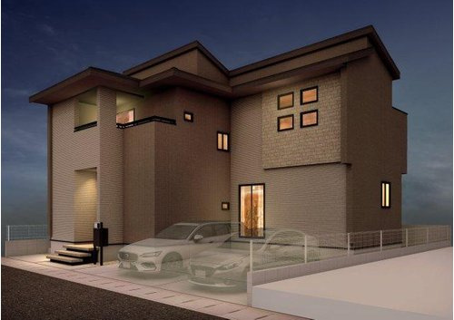 ブルーミングガーデン　岡山市中区乙多見【2期】【仲介手数料無料】の外観パース