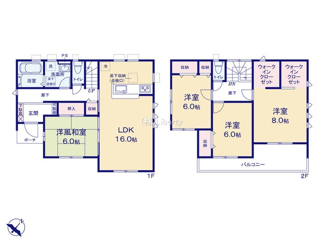 下妻市下妻丙　1号棟　新築戸建の間取り
