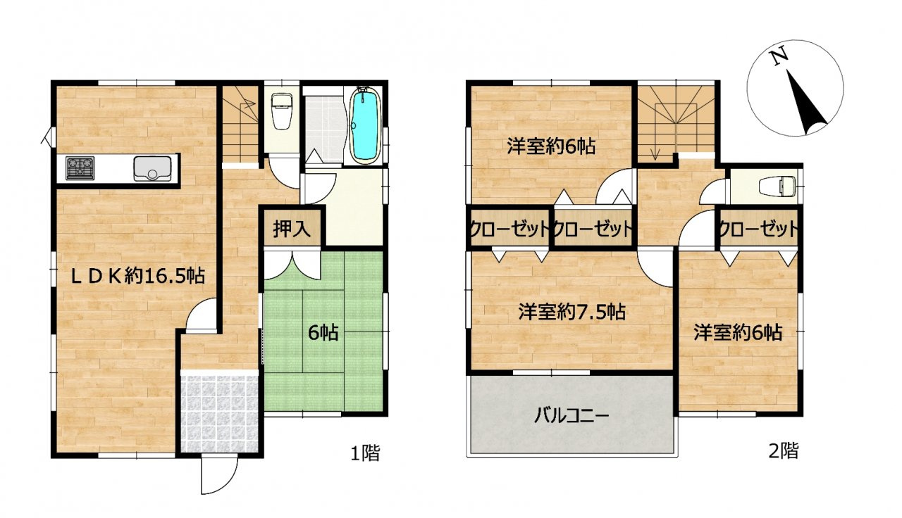 リフォーム済中古戸建　大垣市荒尾町　平成26年築の間取り