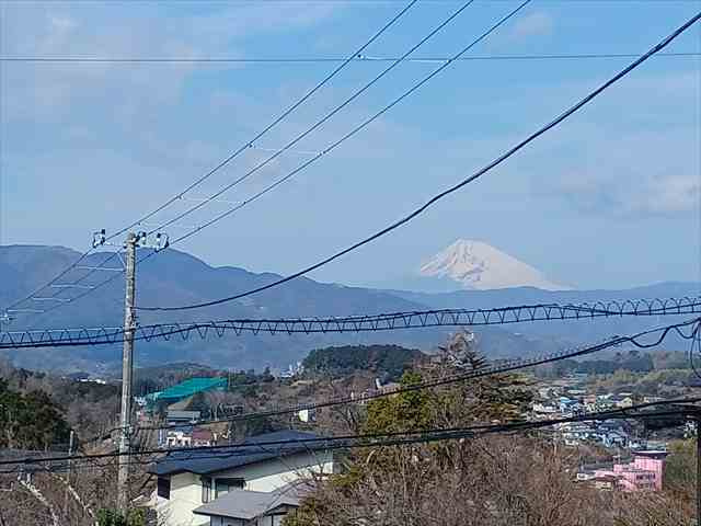 富士急川奈別荘地　富士山、海一望のフルリノベーション済物件の展望|天気が良ければ富士山を望む眺望