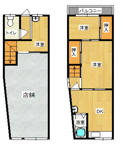 【間取り】 | 高鷲8丁目店舗付き戸建て