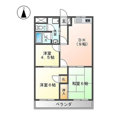 エルハイム春日　＜福岡県春日市1棟売りアパート＞の間取り