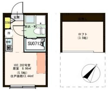 葛飾区東金町４丁目のアパートの間取り