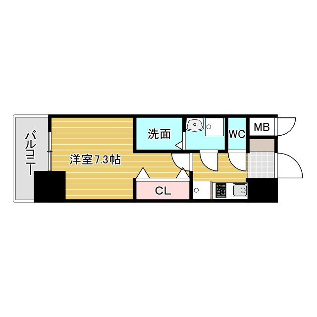 S-RESIDENCE三国WESTの間取り