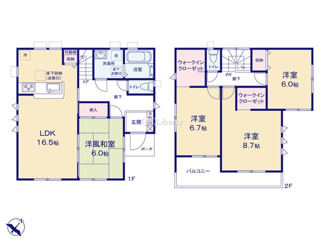 下妻市下妻丙　3号棟　新築戸建の間取り