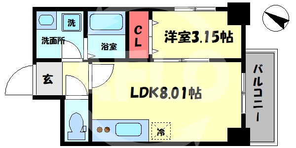 GRAND STEADY新梅田の間取り|GRAND STEADY新梅田（グランステディ新梅田）　開放感ある間取り
