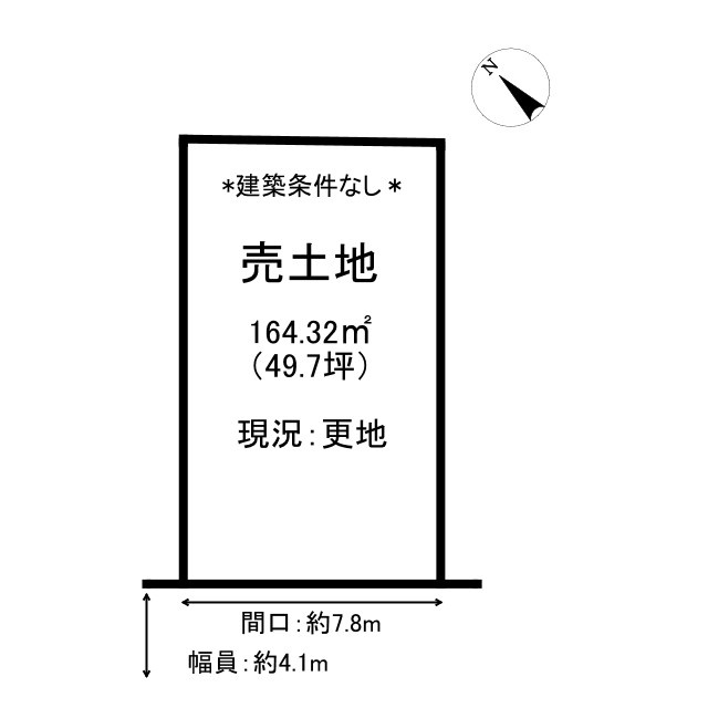 鳥取市滝山土地の土地図