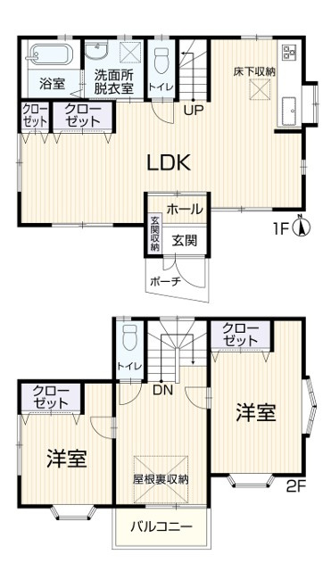 ●高座郡寒川町小谷2丁目　中古戸建の間取り|2LDK☆