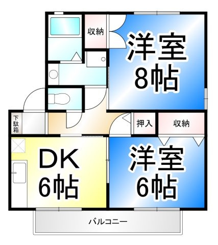 セジュール上高田の間取り