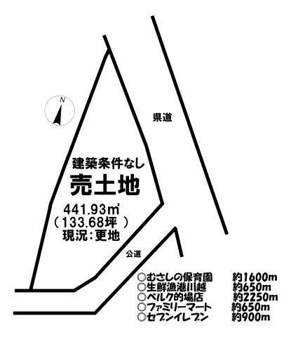 売土地の区画図