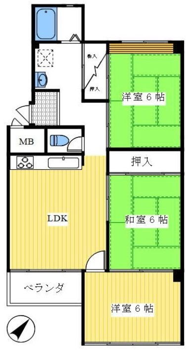 塩屋住宅5号棟の間取り