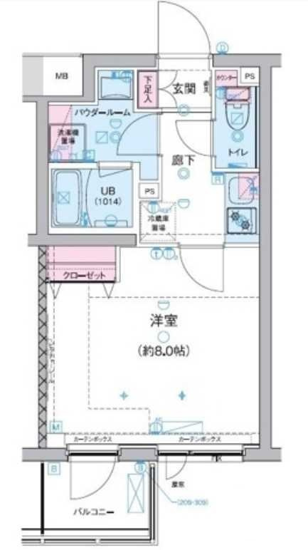 GENOVIA三軒茶屋 green veil　敷金0　ペット相談可　駅近の間取り
