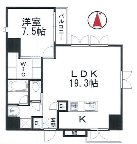 クレグラン天満の間取り