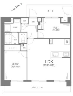 【間取り】 | 中古マンション　コスモ東戸塚リブレ　１０４号室 | 間取図