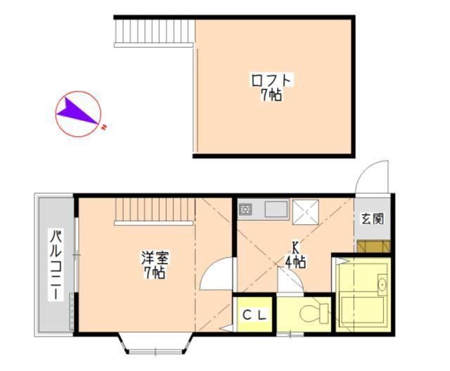 【間取り】 | コーポ和美B