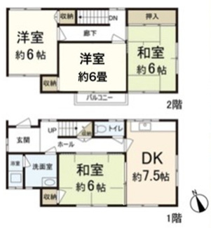 【間取り】 | 平松一丁目中古戸建