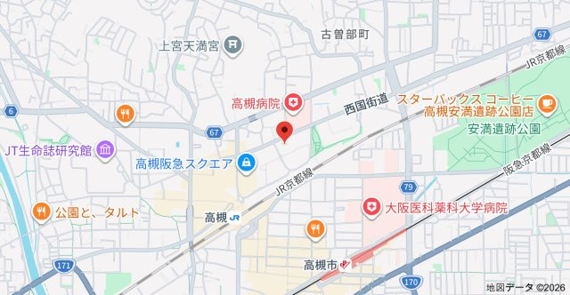 ジオ高槻ミューズレジスの地図