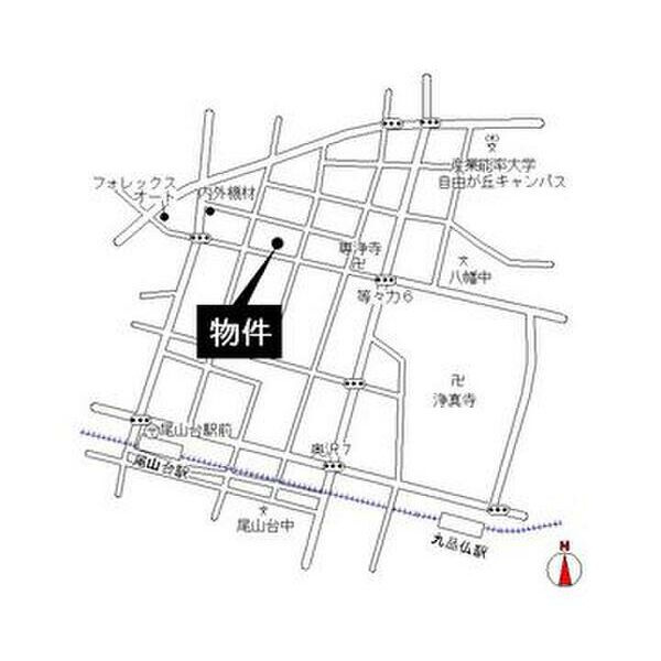 アーバンテラス等々力の地図