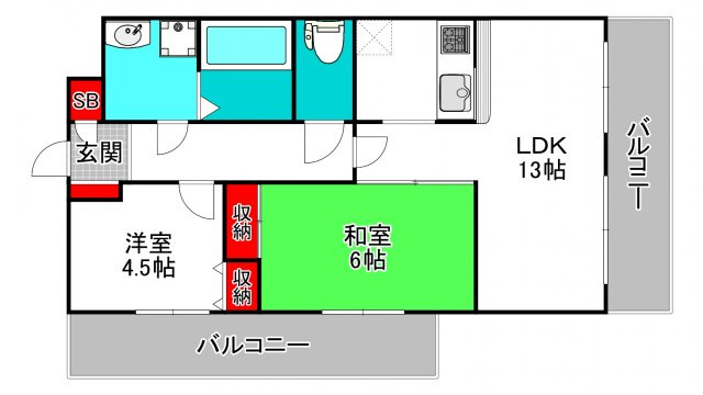 ぷりんすマンションの間取り