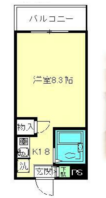 北町マンションK-1の間取り