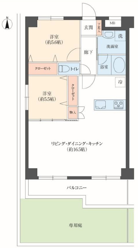 三津屋グリーンハイツの間取り|完成予定の間取り図になります。